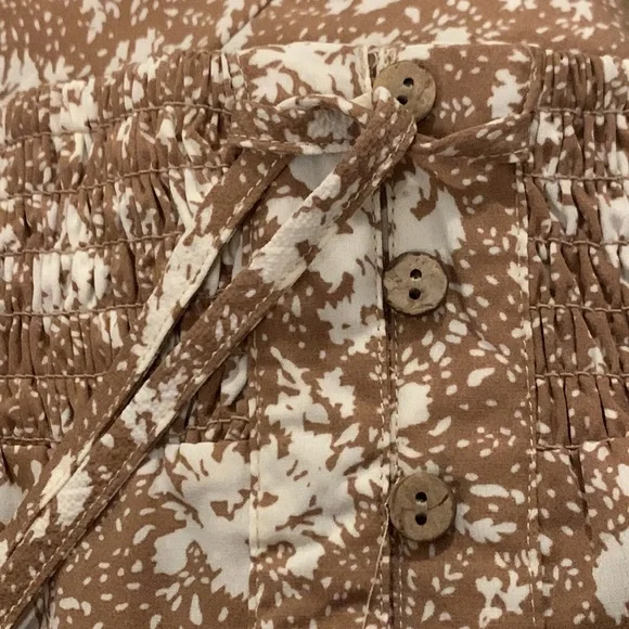 NWT Promesa Tan & Cream Floral Prairie Maxi Skirt - Picture 5 of 6
